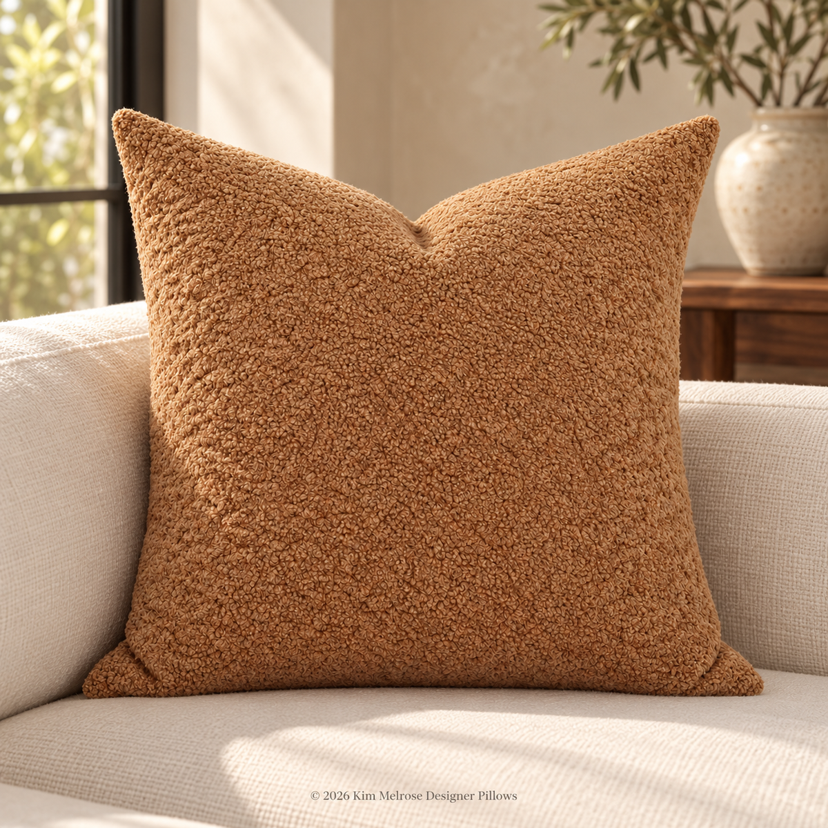 Kuchi Russet – 24" × 24" Luxury Square Pillow