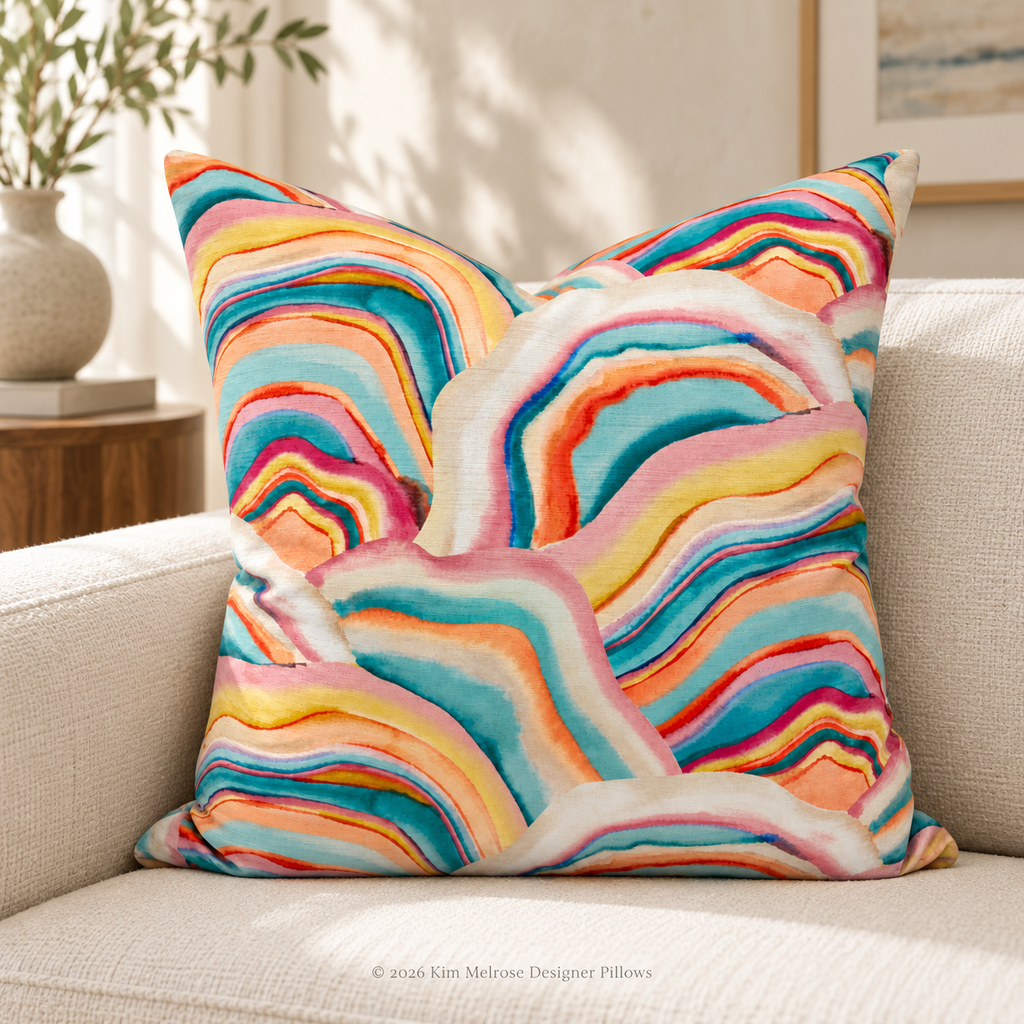 Canyon Glow – 24" × 24" Luxury Square Pillow
