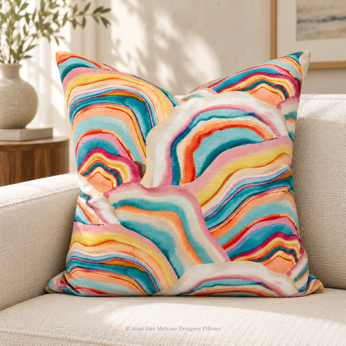 Canyon Glow – 24" × 24" Luxury Square Pillow