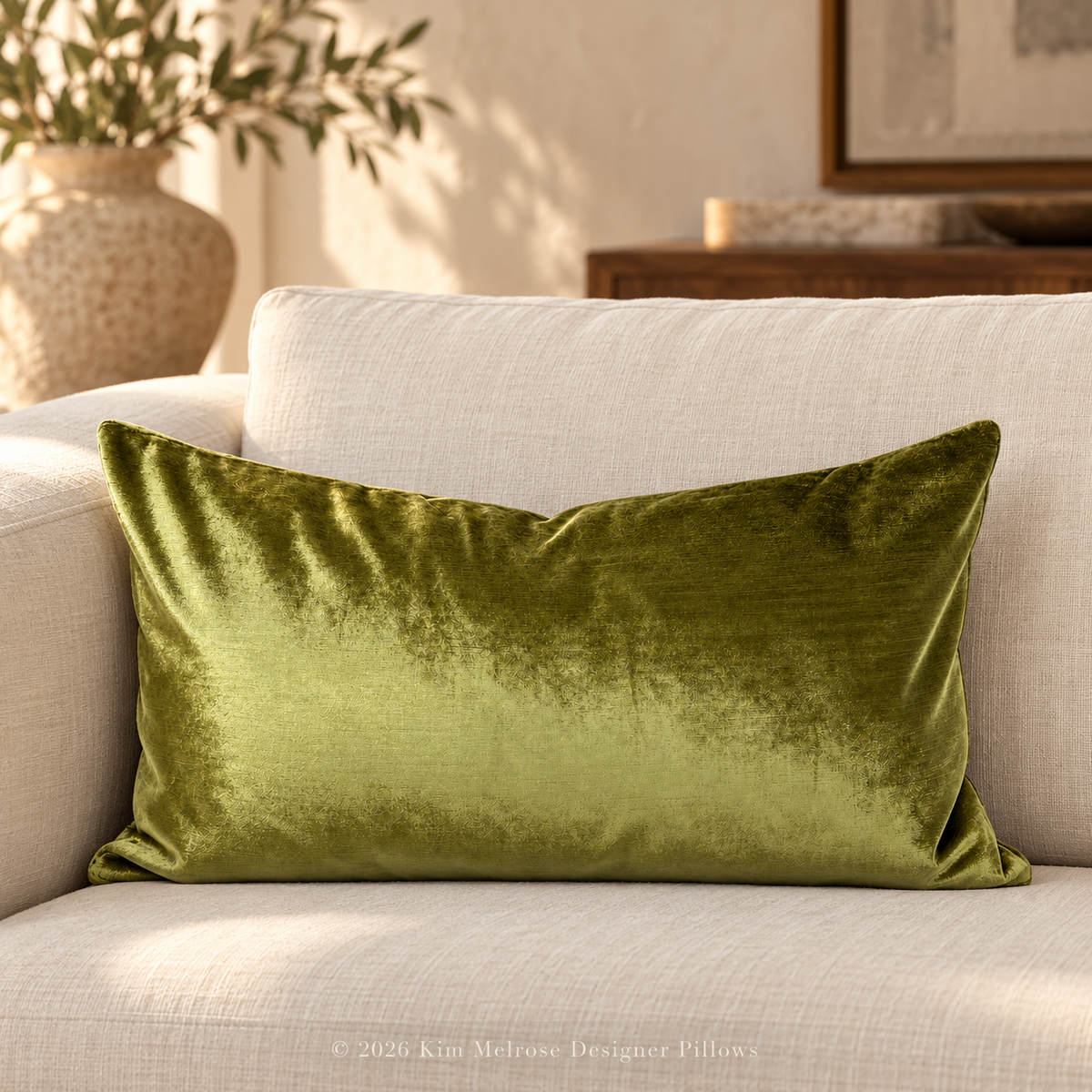 Iridescence Cactus – 24" × 14" Luxury Lumbar Pillow