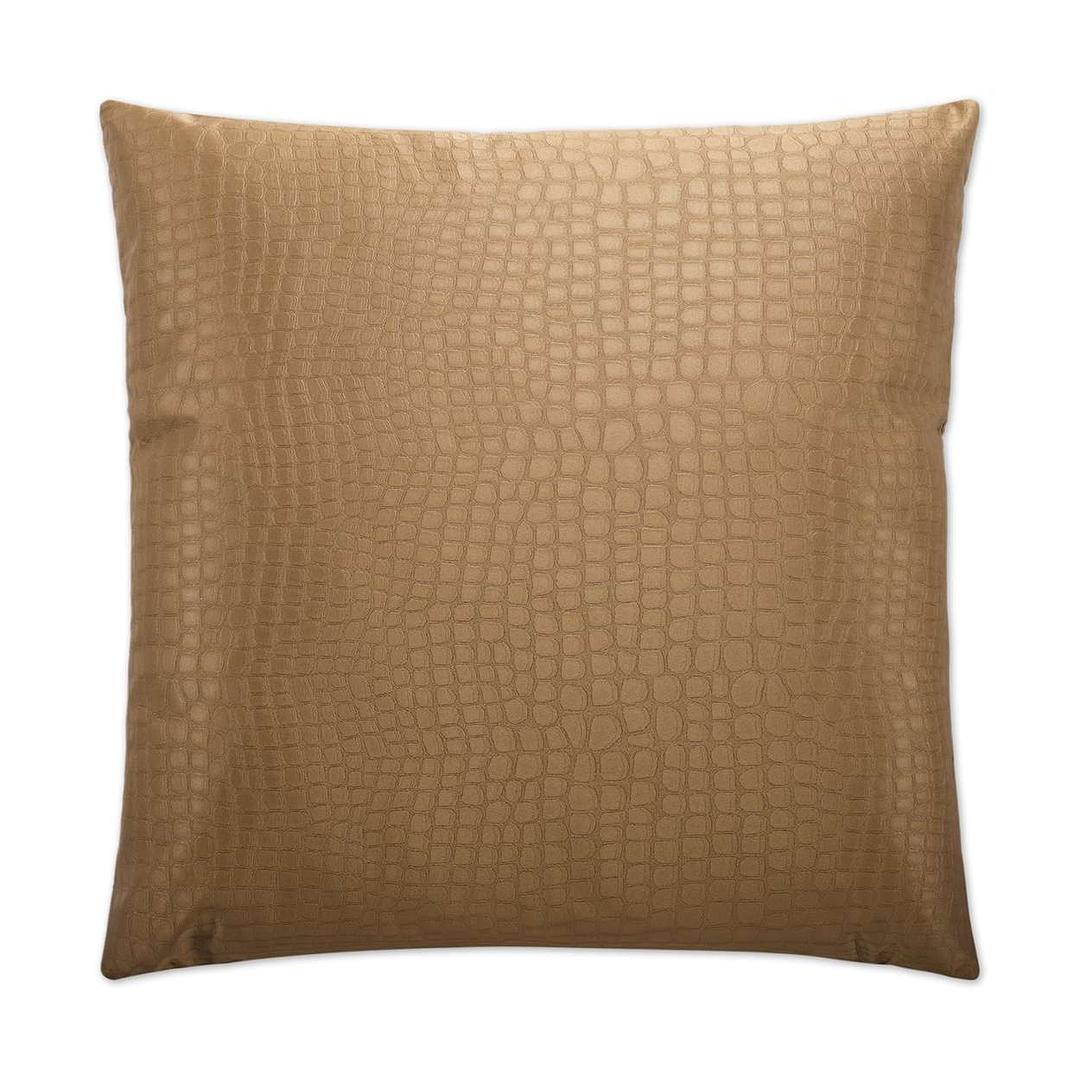 Luxury Pillow – 24" × 24" – Croc Gold