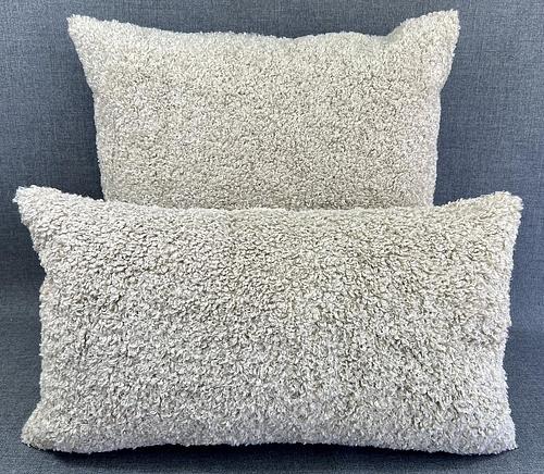 Luxury Lumbar Pillow - 24" x 14" -  Poodle Sand ; Poodle like hair fiber, very soft to the touch.