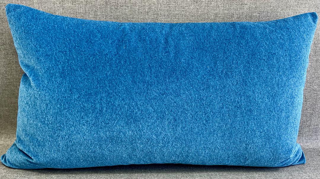 Peacock Mohair Lumbar- 24" x 14"