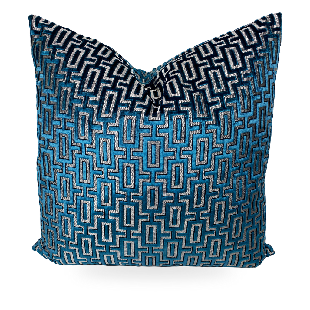 Bergman Sapphire – 24" × 24" Luxury Square Pillow