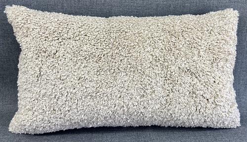 Luxury Lumbar Pillow - 24" x 14" -  Poodle Sand ; Poodle like hair fiber, very soft to the touch.