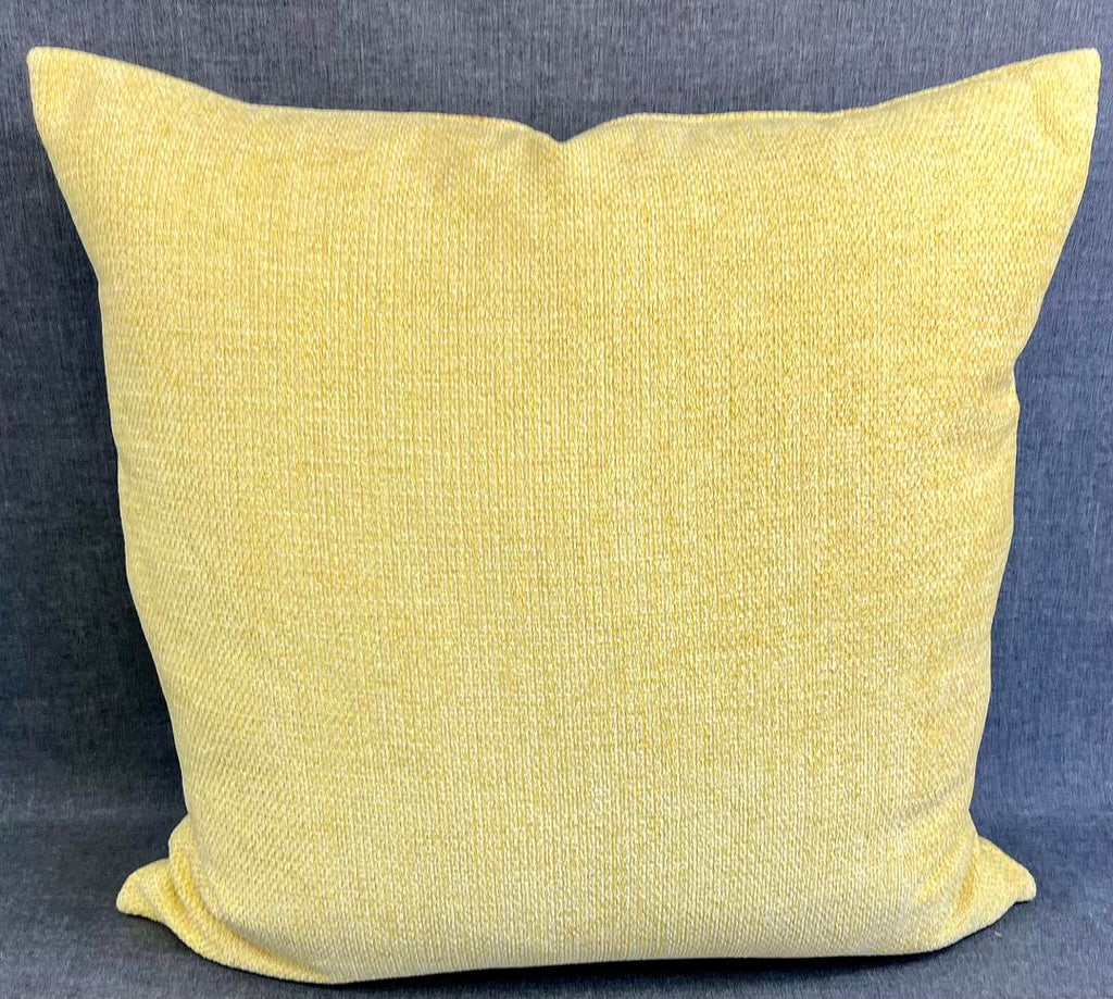 Luxury Pillow - 24” x 24” - Yellow Chenille Double Front