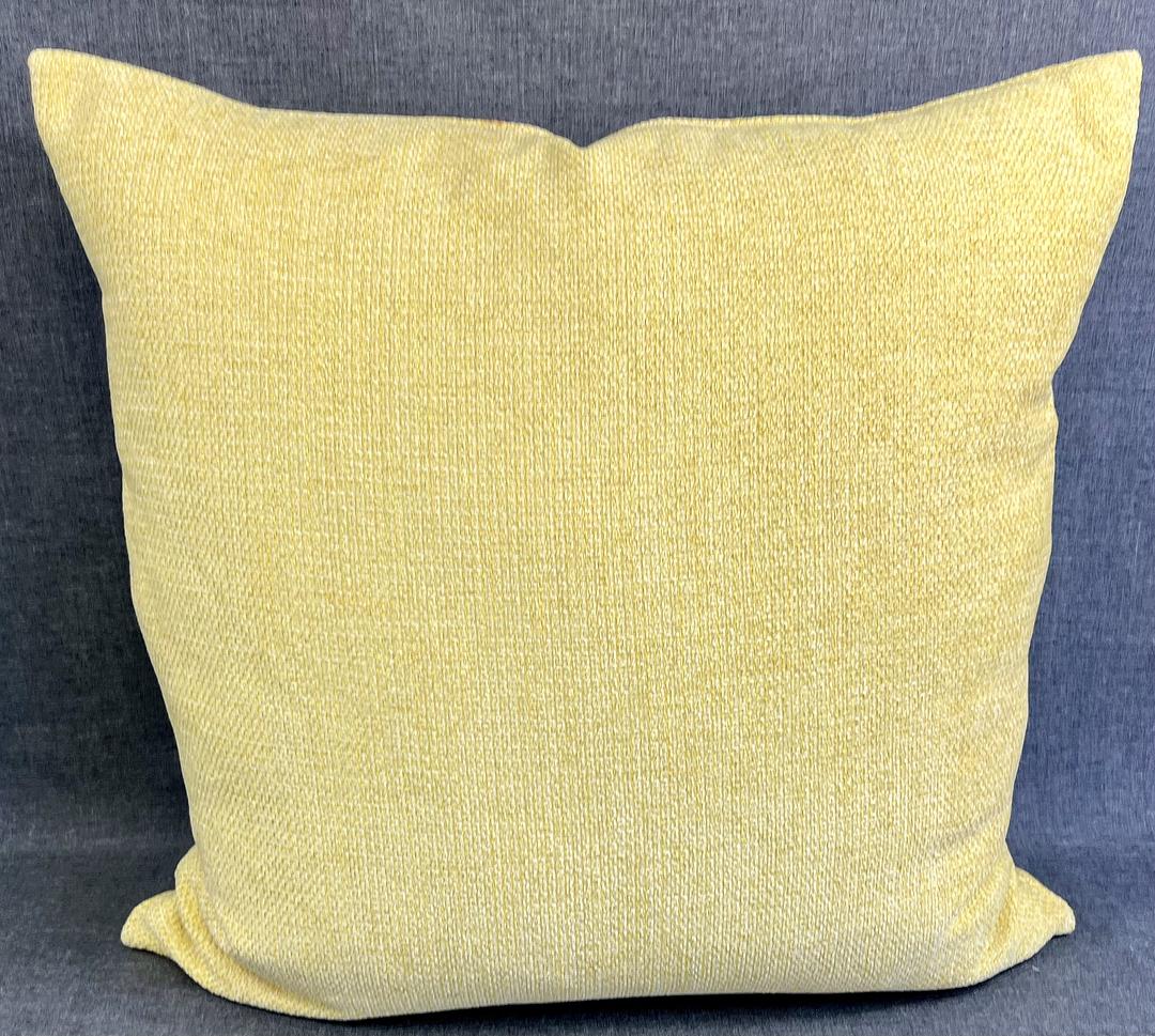 Luxury Pillow - 24” x 24” - Yellow Chenille Double Front