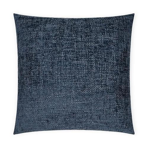 Luxury Pillow - 24" x 24" - Norse-Indigo; A textured fabric in the shade of blue