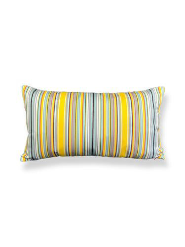 Luxury Outdoor Lumbar Pillow - 22" x 12" - Summer Party-Sunbrella or equivalent,fabric with fiber fill