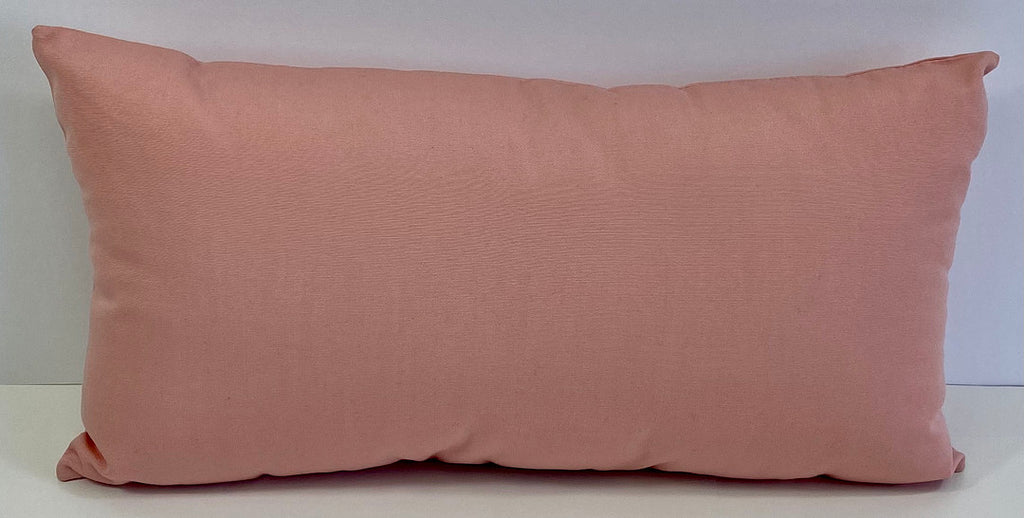 Luxury Outdoor Lumbar Pillow - 22" x 12"- Flamingo