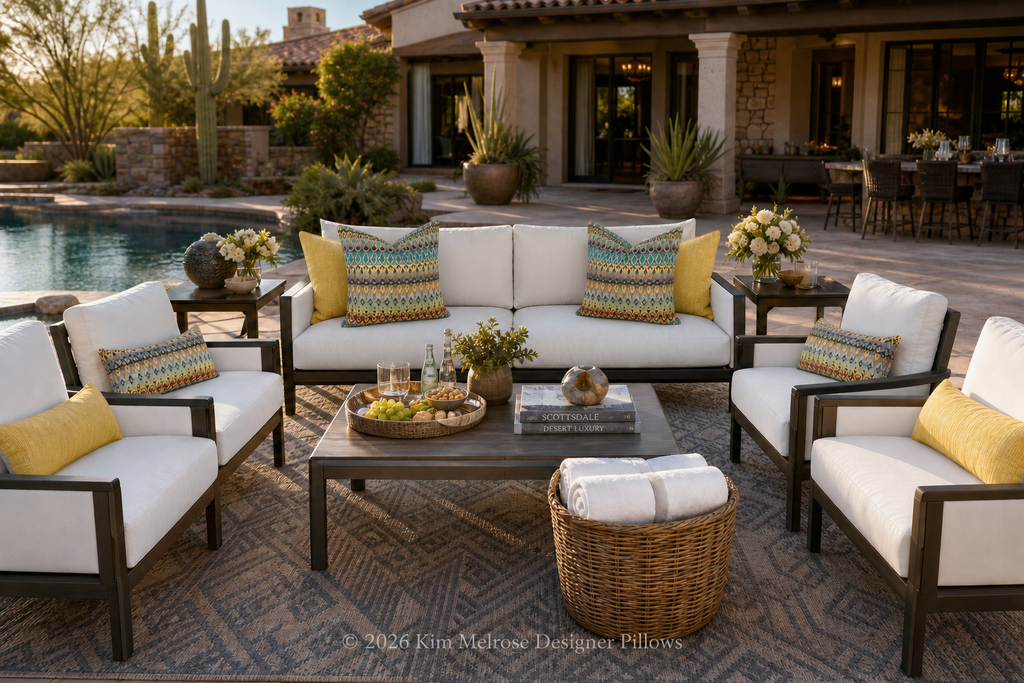 Kanthum Multi – 22" × 12" Luxury Outdoor Lumbar Pillow