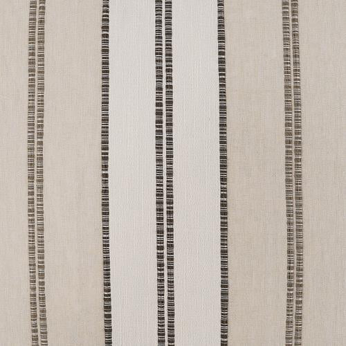 Luxury Pillow - 24" x 24" - Talbert-Sand ; A multi textural linen fabric in shades of tan embroidered with brown stripes. Same on both sides