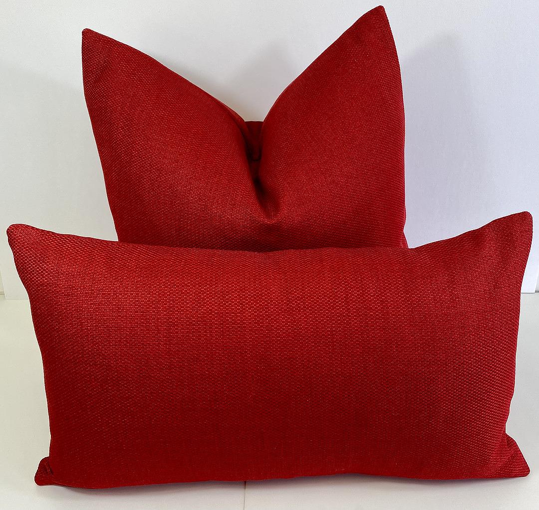 Fire Engine Red – 24" × 24" Luxury Square Pillow