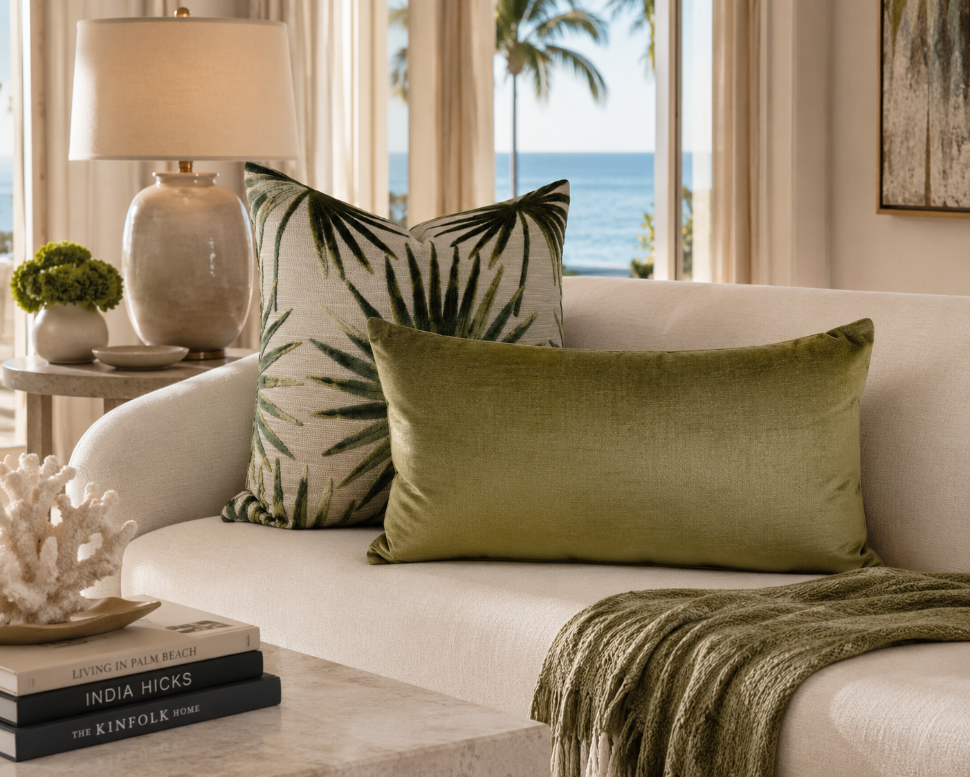 Luxury Pillow – 24" × 24" – Las Palmas