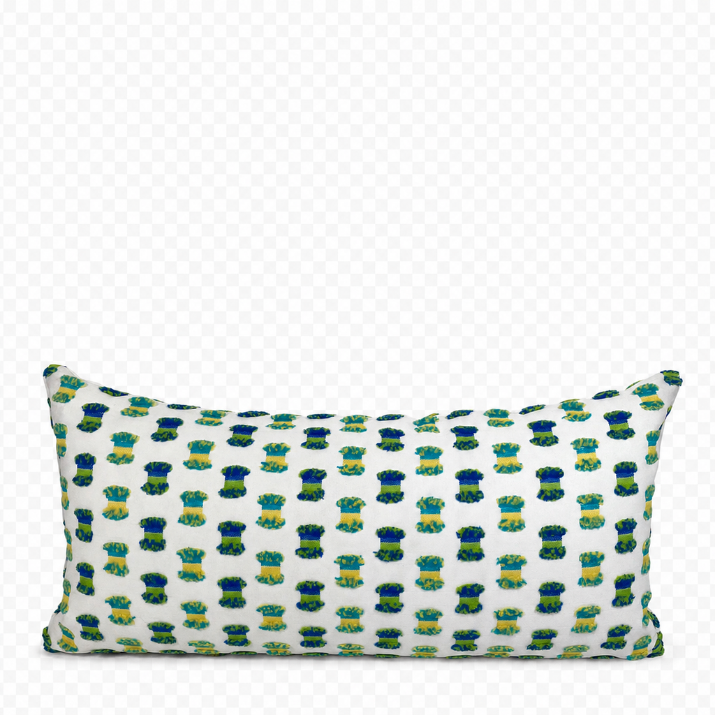 Fifi Green – 22" × 12" Luxury Outdoor Lumbar Pillow