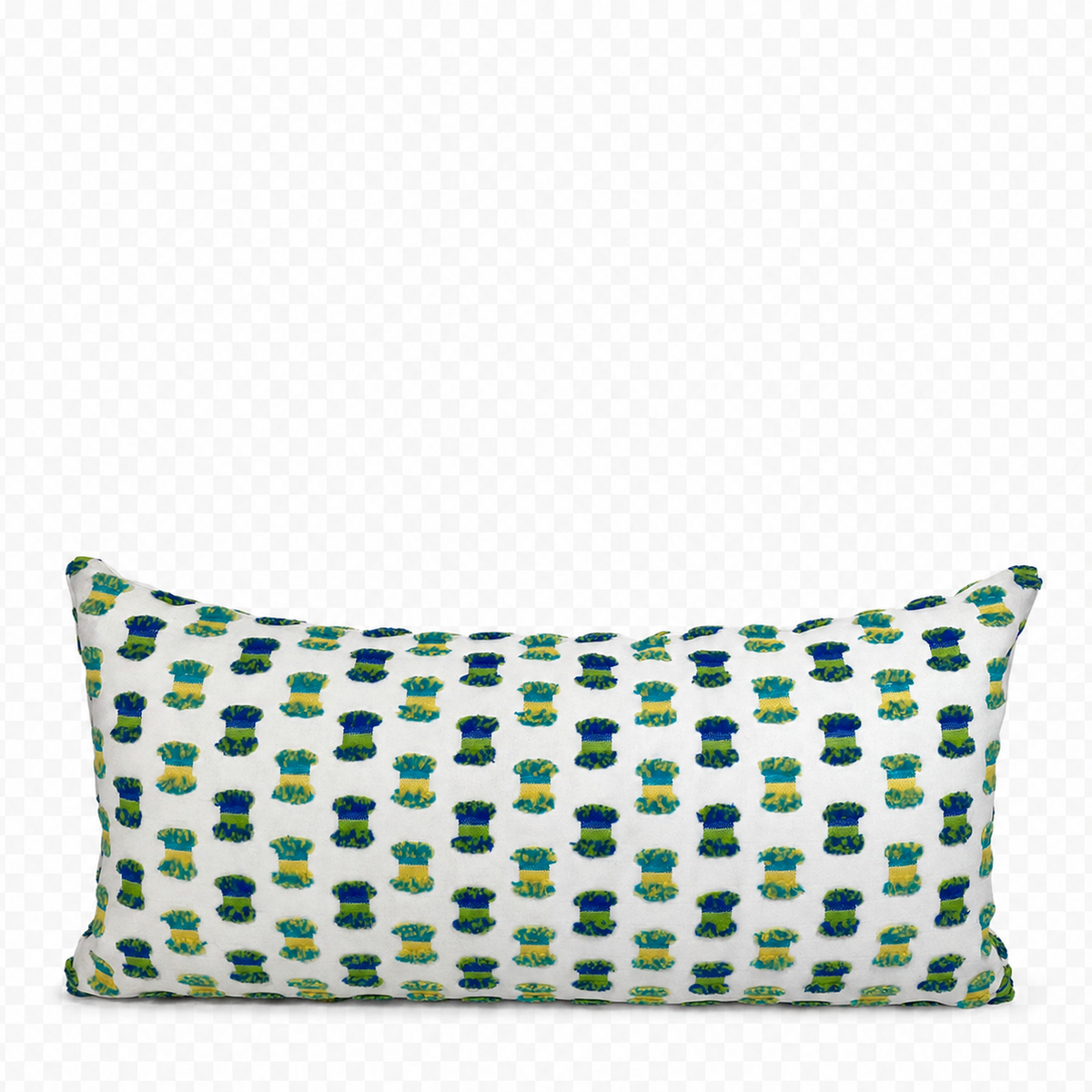 Fifi Green – 22" × 12" Luxury Outdoor Lumbar Pillow