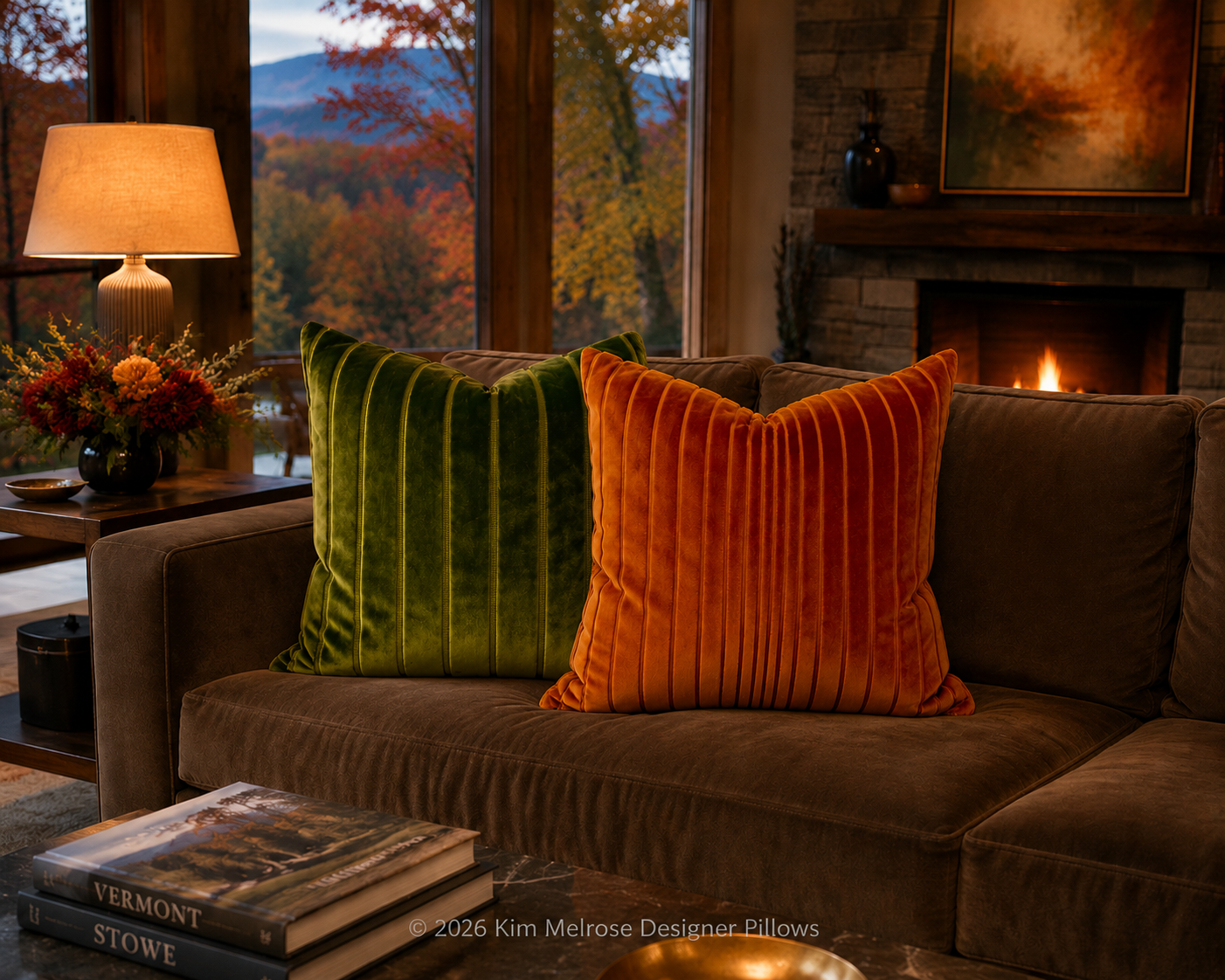 Luxury Pillow – 24" × 24" – Palisade Pumpkin