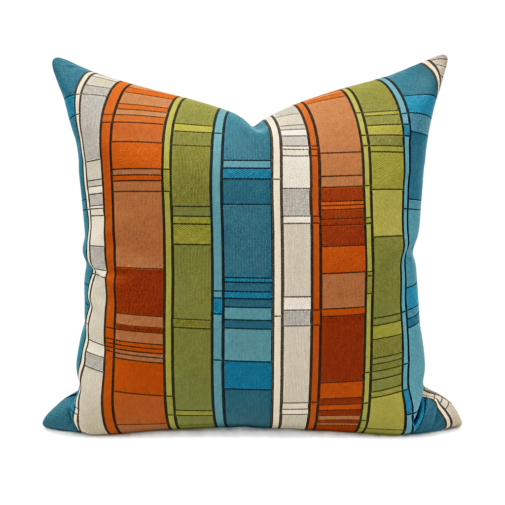 Plaid Land Catalina – 24" × 24" Luxury Square Pillow