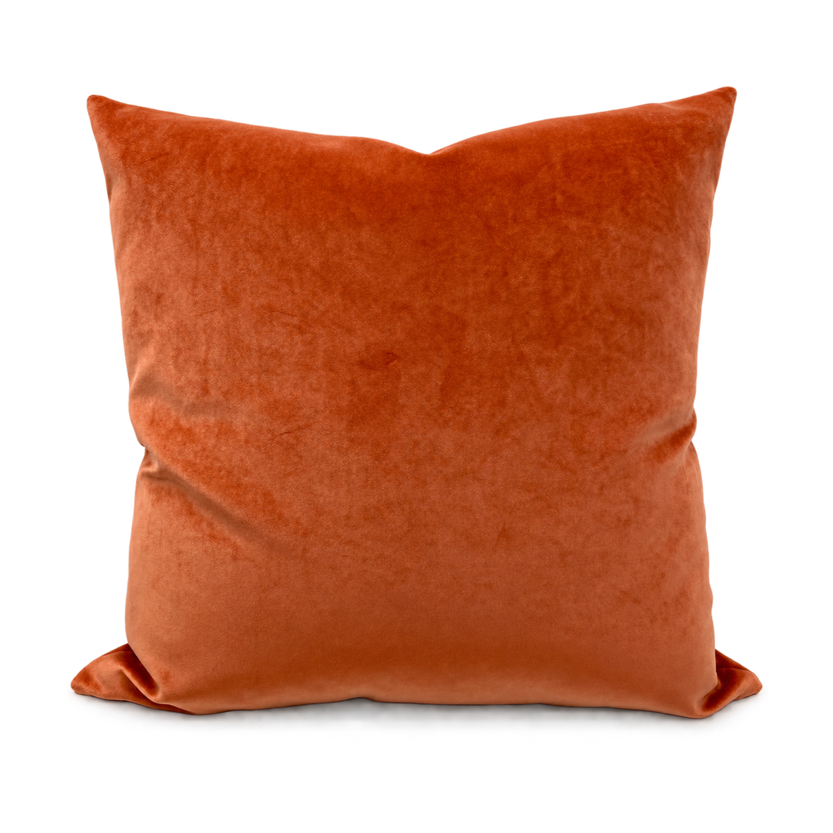 Salmon Velvet – 24" × 24" Luxury Square Pillow