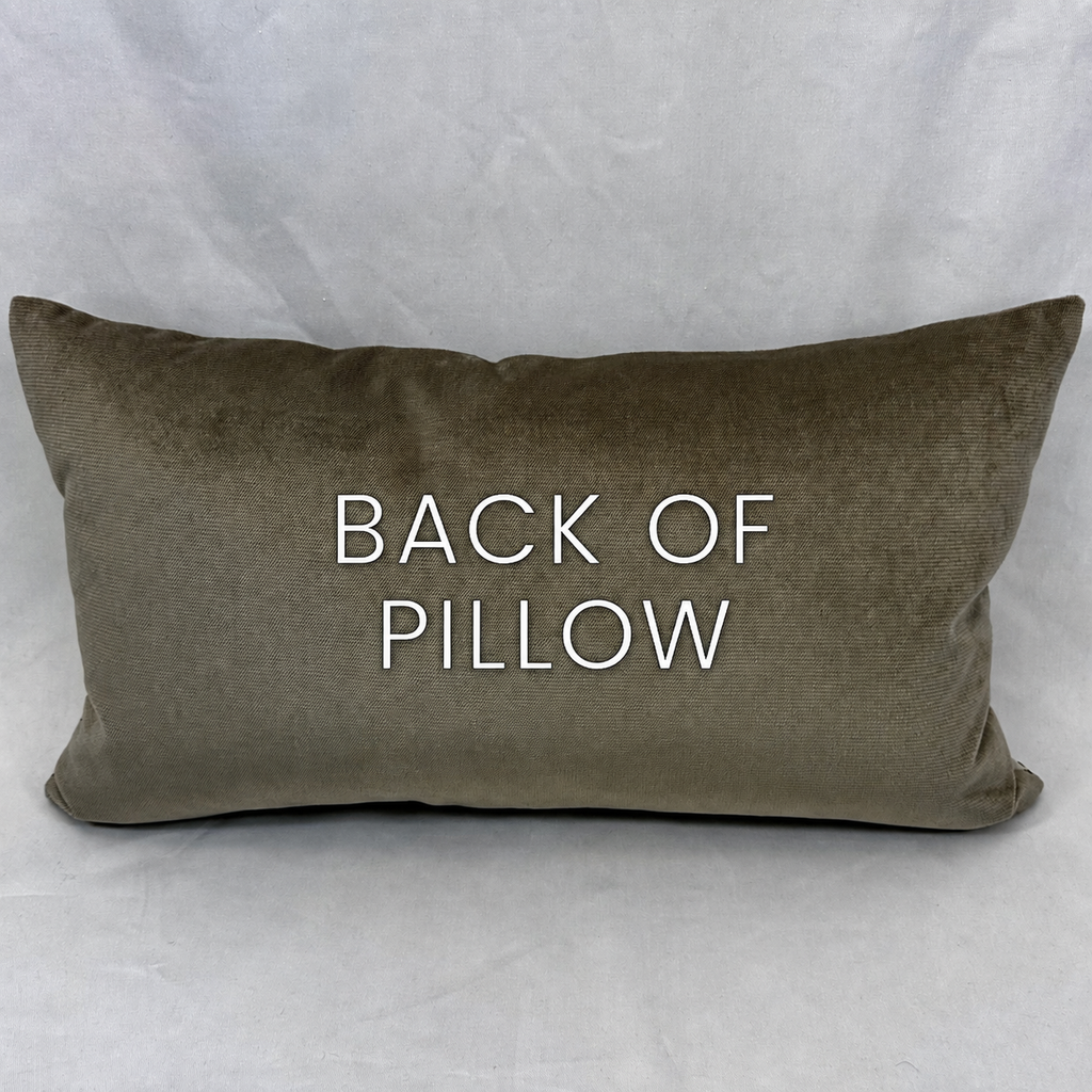 Luxury Lumbar Pillow – 24" × 14" – Zorro Mushroom (Horizontal)