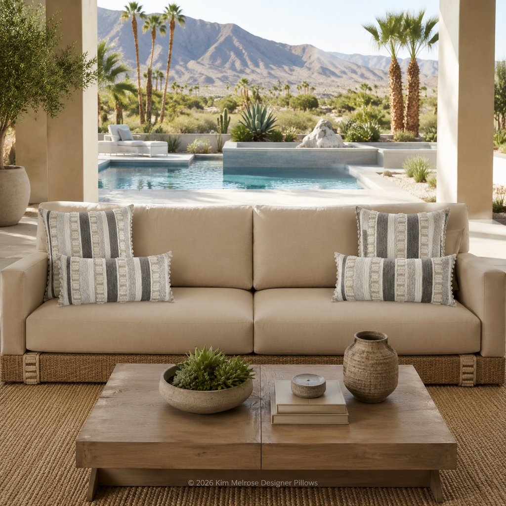 Luxury Outdoor Lumbar Pillow - 12" x 22" - Teton Linen