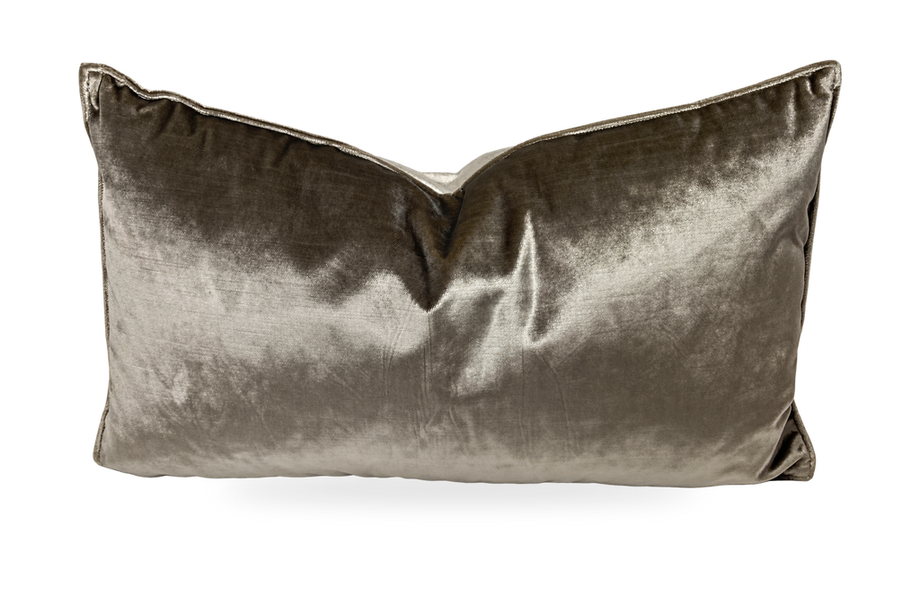 Iridescence Latte (Double Front) – 24" × 14" Luxury Lumbar Pillow