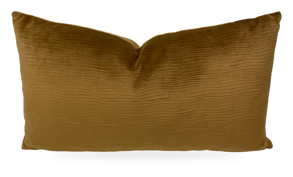 Stream Walnut – 24" × 14" Luxury Lumbar Pillow