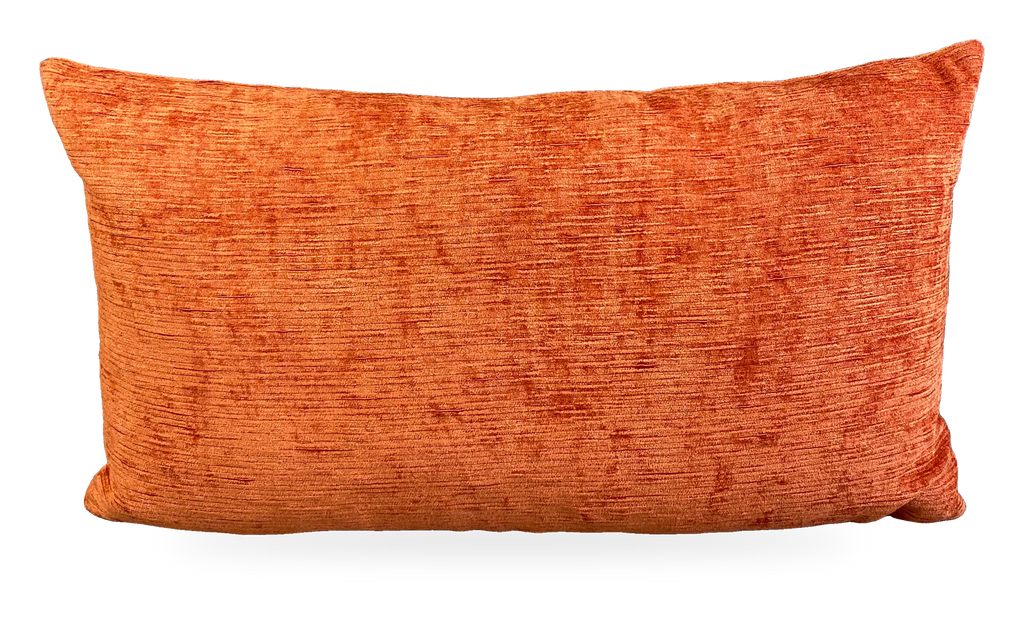 Empress Casandra Orange – 24" × 14" Luxury Lumbar Pillow