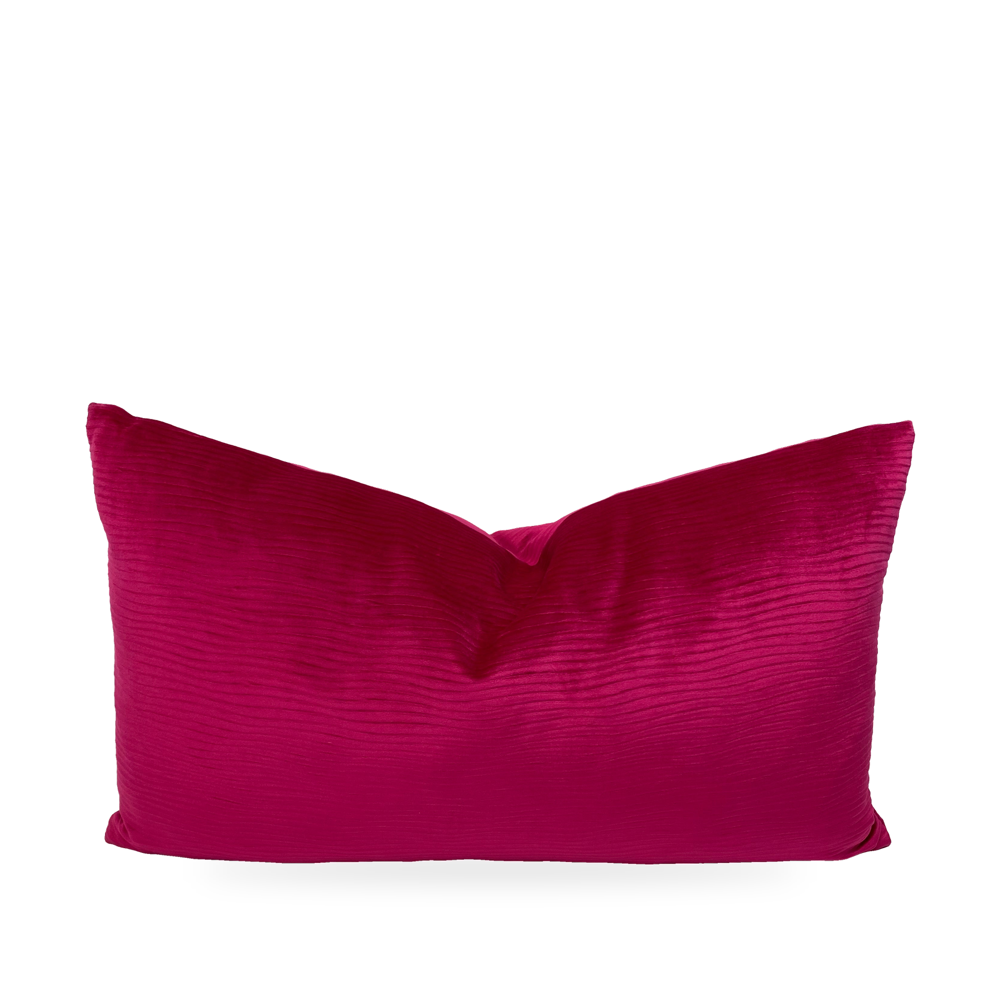 Luxury Lumbar Pillow – 24" × 14" – Stream Fuchsia
