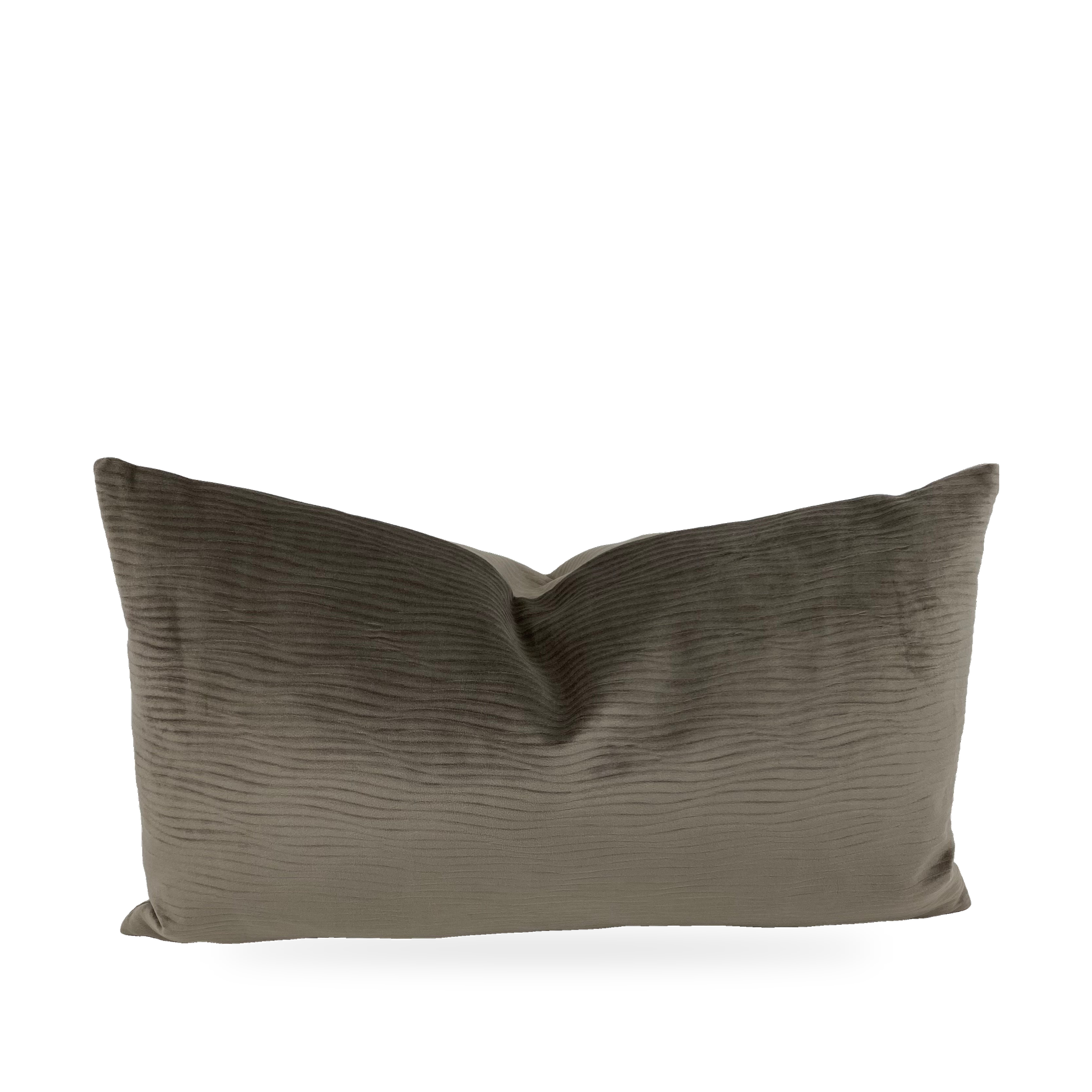 Luxury Lumbar Pillow – 24" × 14" – Stream Mushroom