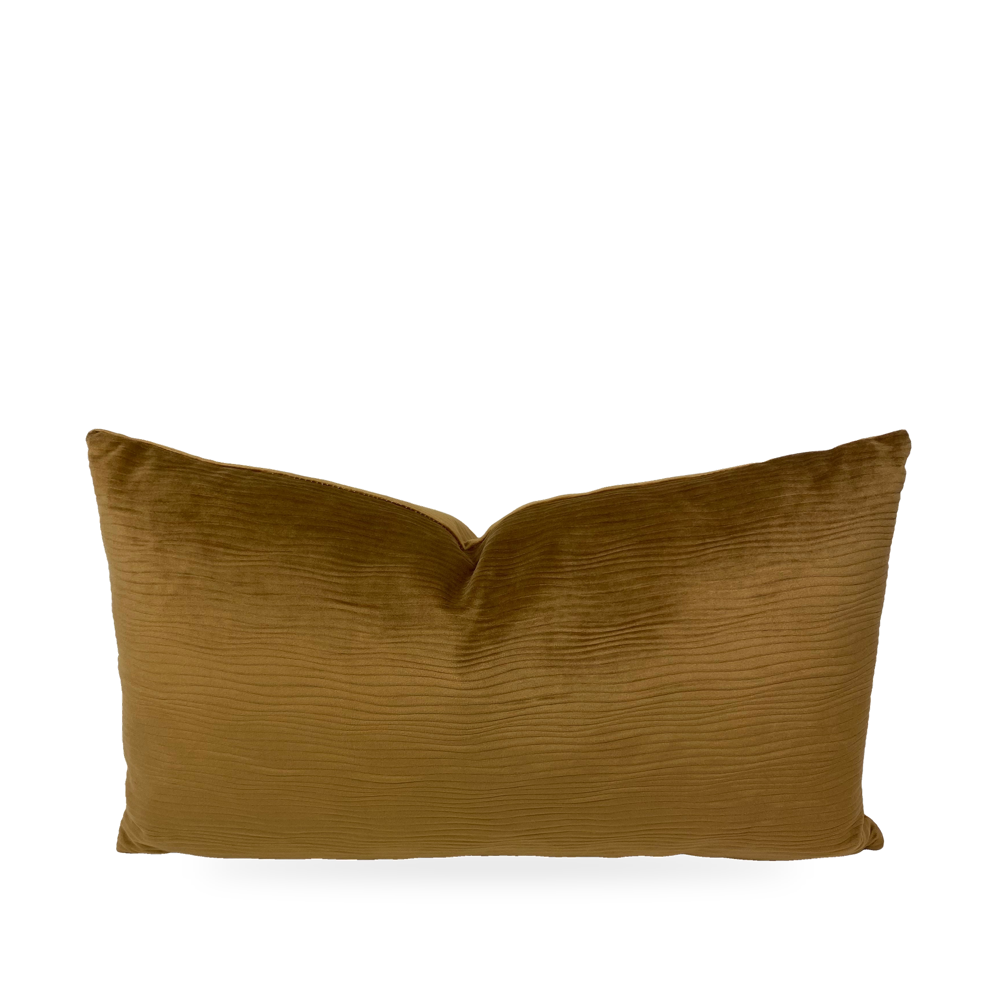 Luxury Lumbar Pillow – 24" × 14" – Stream Walnut