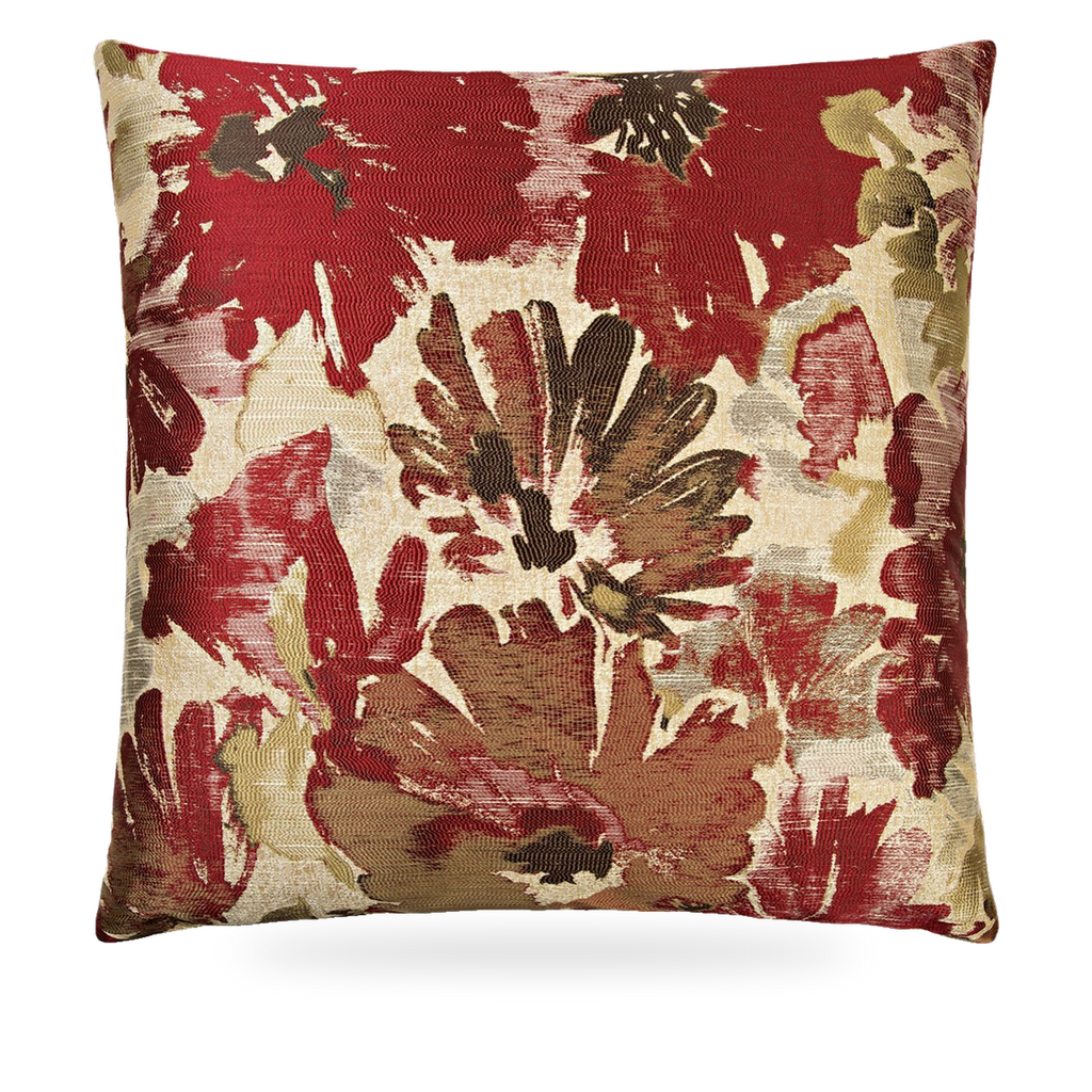 Luxury Pillow – 24" × 24" – Spring Meadow Red