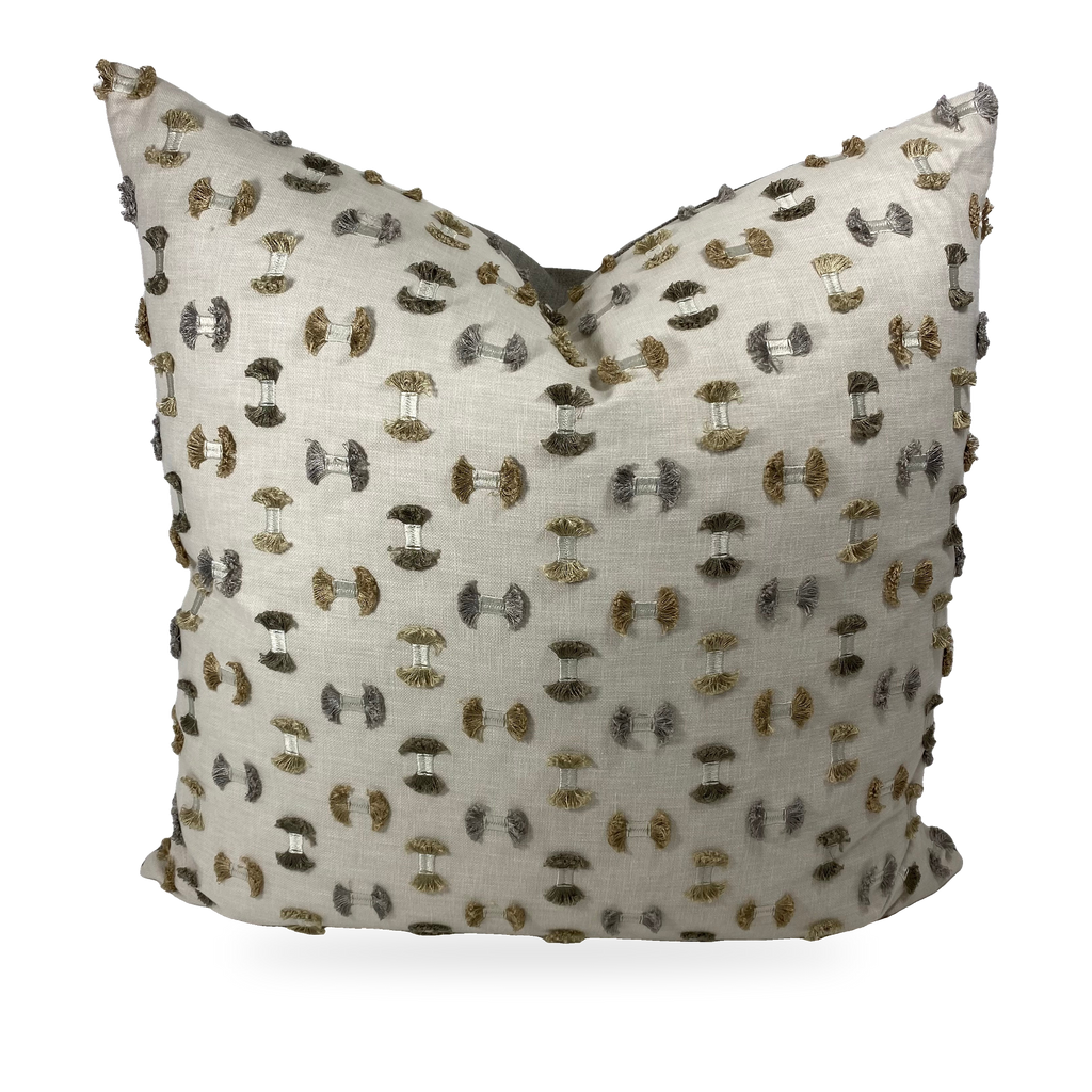 Luxury Pillow – 24" × 24" – Frayed Travertine