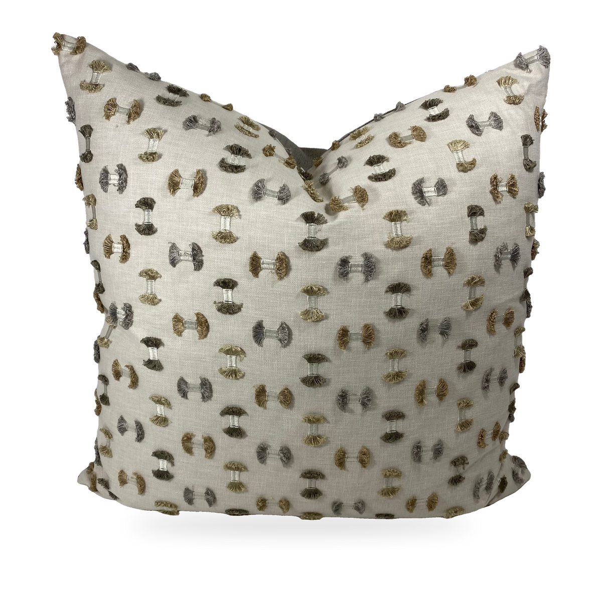 Luxury Pillow – 24" × 24" – Frayed Travertine