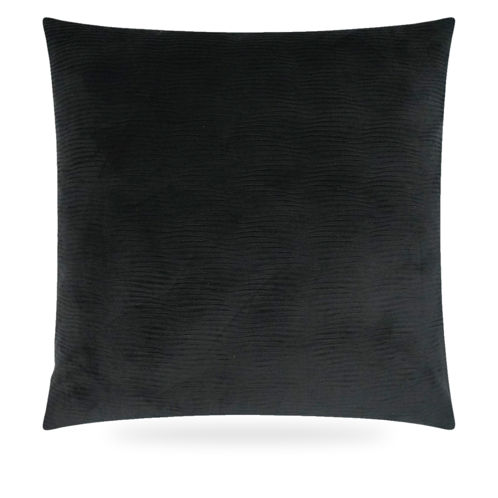 Luxury Pillow – 24" × 24" – Stream Black