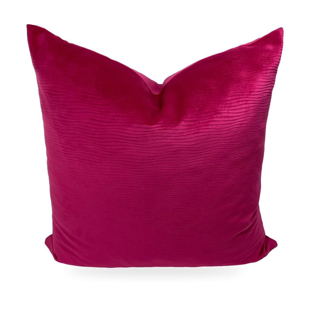 Luxury Pillow – 24" × 24" – Stream Fuchsia