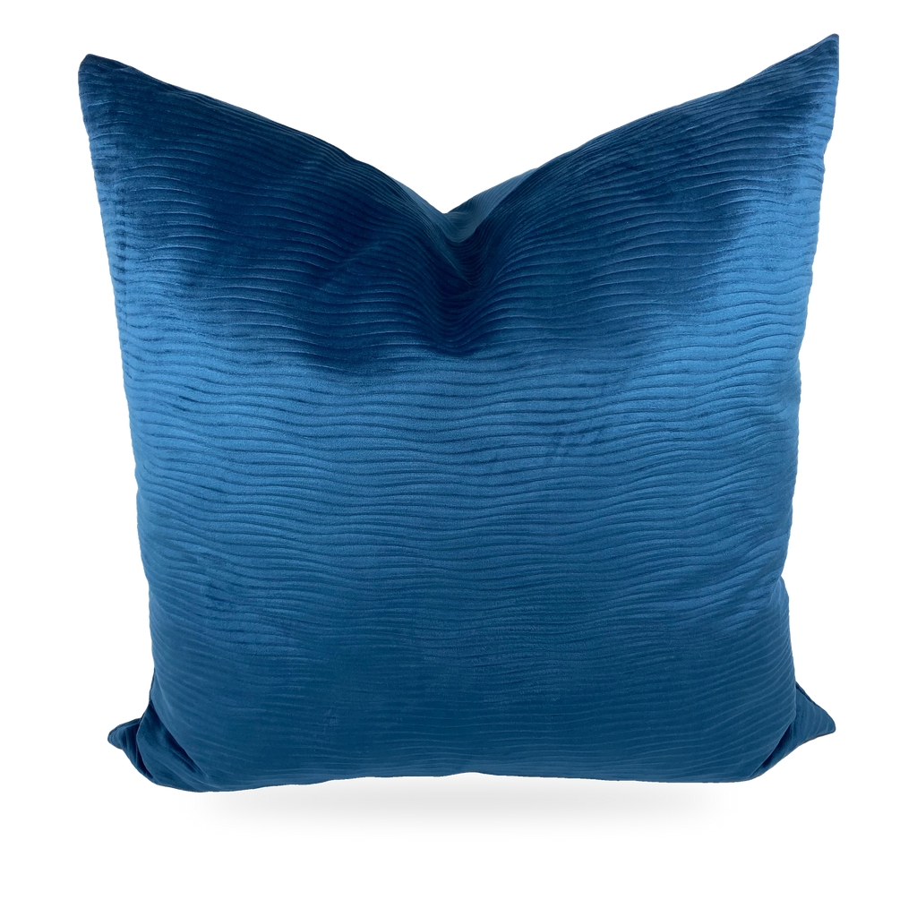 Luxury Pillow – 24" × 24" – Stream Navy