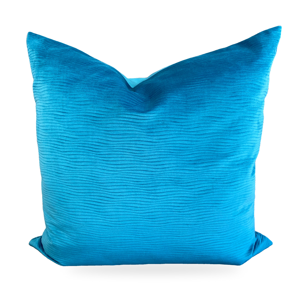 Luxury Pillow – 24" × 24" – Stream Peacock