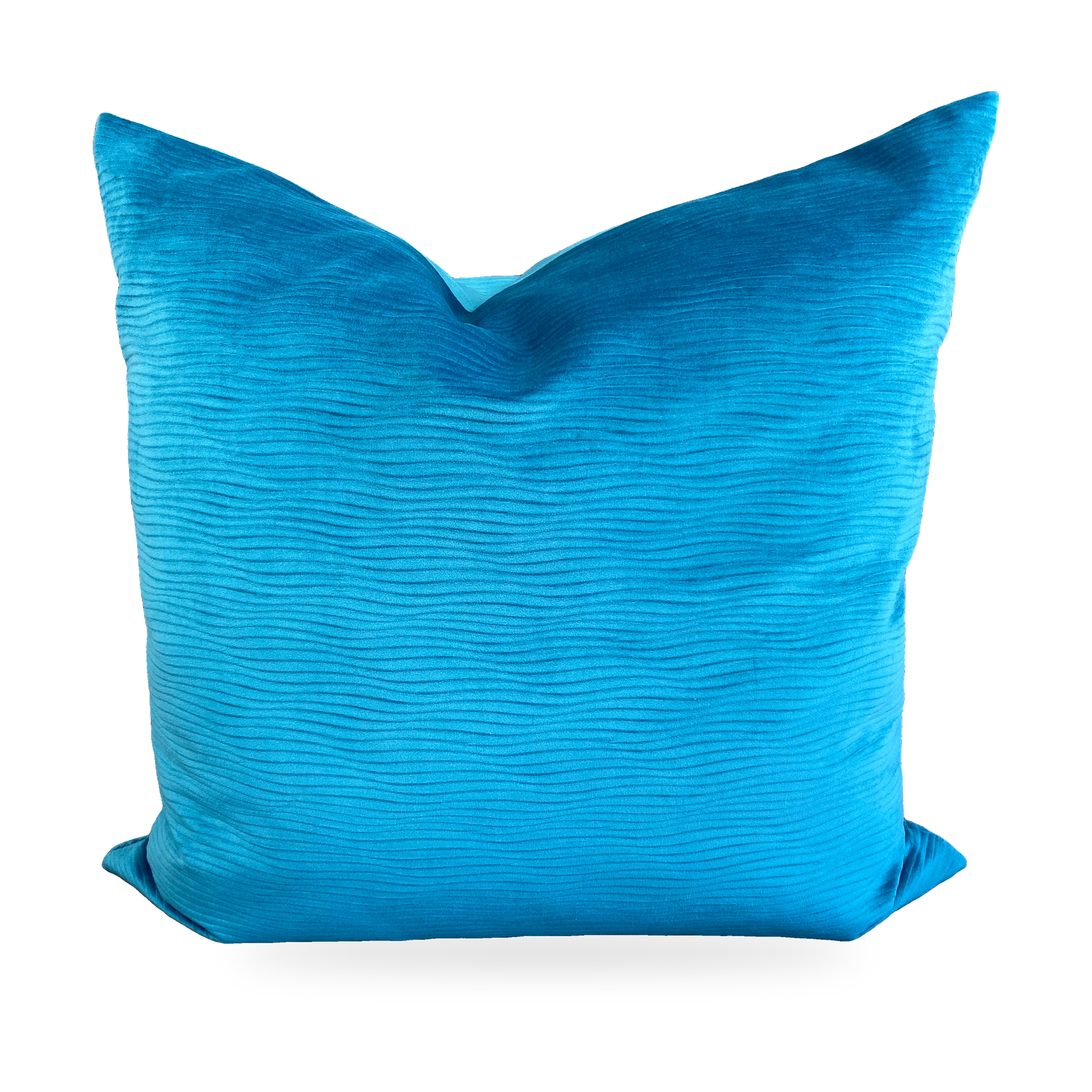 Luxury Pillow – 24" × 24" – Stream Peacock