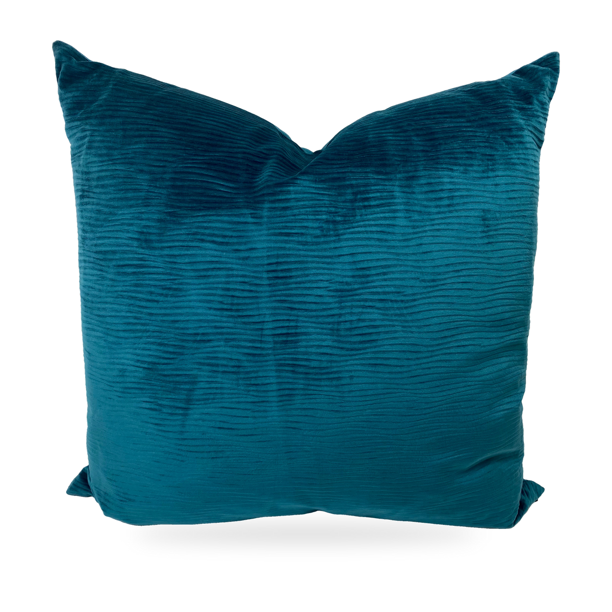 Luxury Pillow – 24" × 24" – Stream Teal