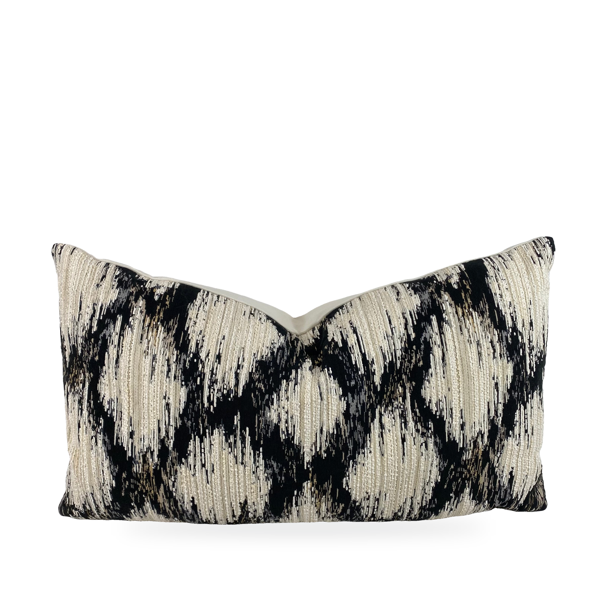 Luxury Lumbar Pillow – 24" × 14" – Athena Black