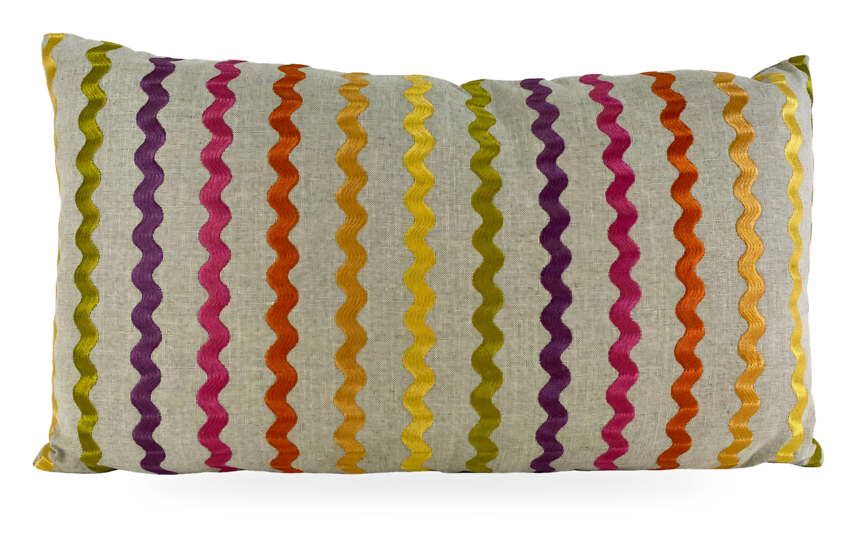 Samba Blossom – 24" × 14" Luxury Lumbar Pillow