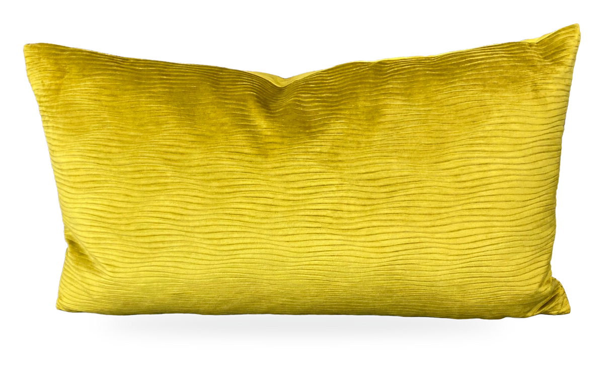 Stream Chartreuse – 24" × 14" Luxury Lumbar Pillow