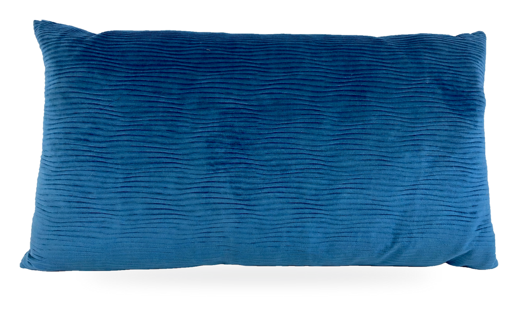 Stream Navy – 24" × 14" Luxury Lumbar Pillow