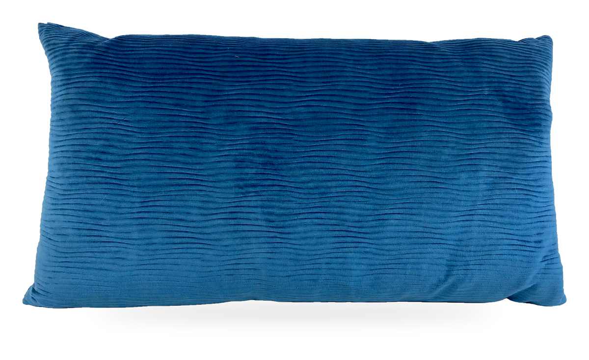 Stream Navy – 24" × 14" Luxury Lumbar Pillow