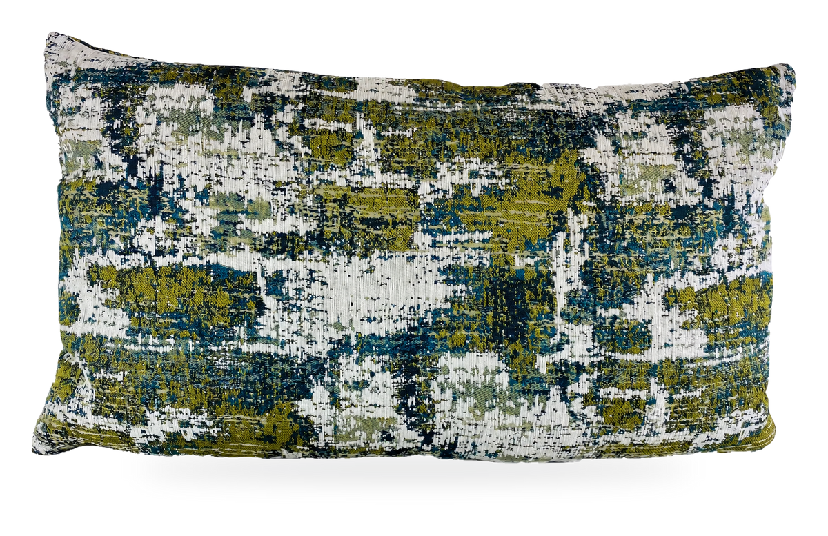 Textural Amazon – 24" × 14" Luxury Lumbar Pillow