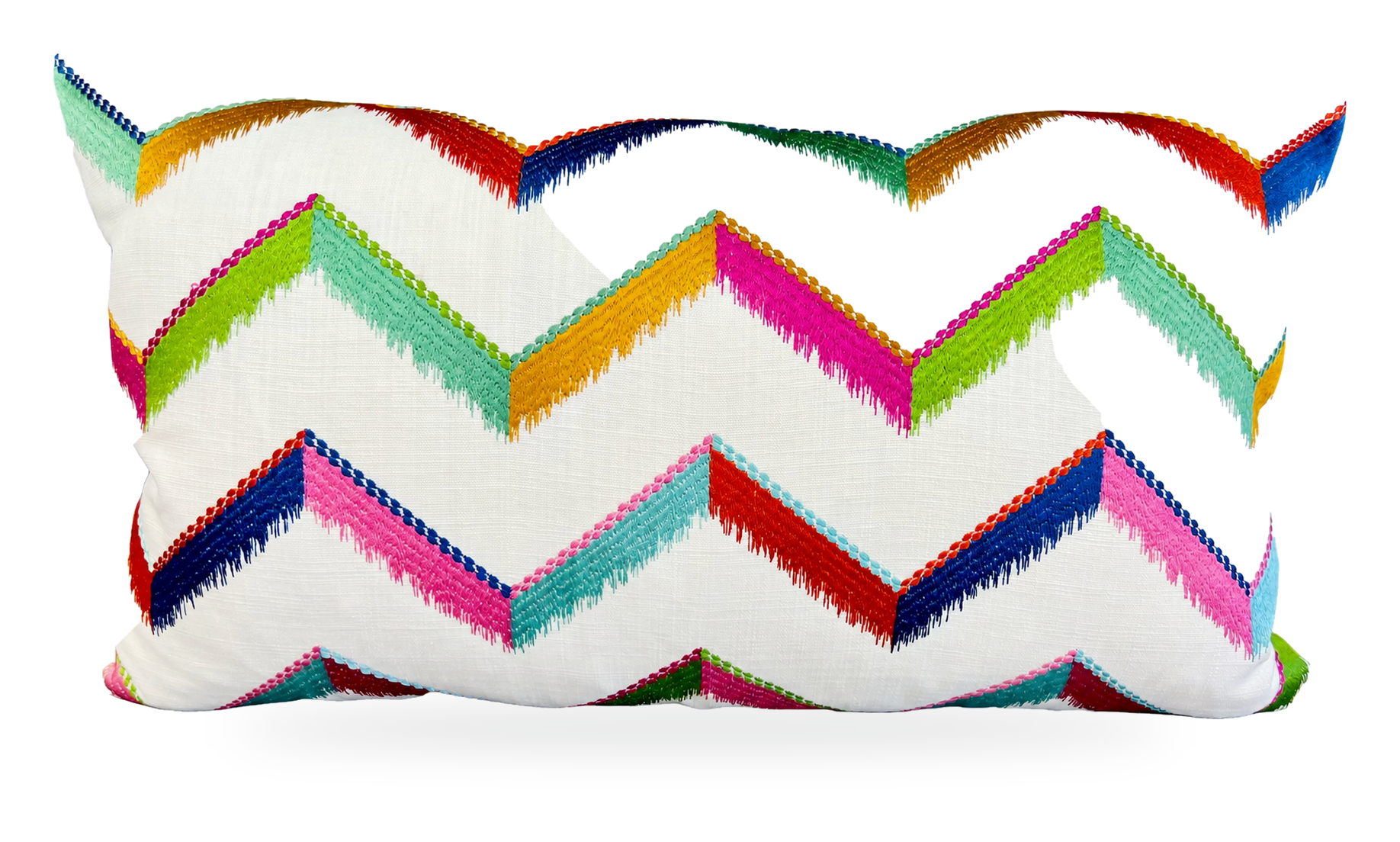 Chevron Confetti – 24" × 14" Luxury Lumbar Pillow