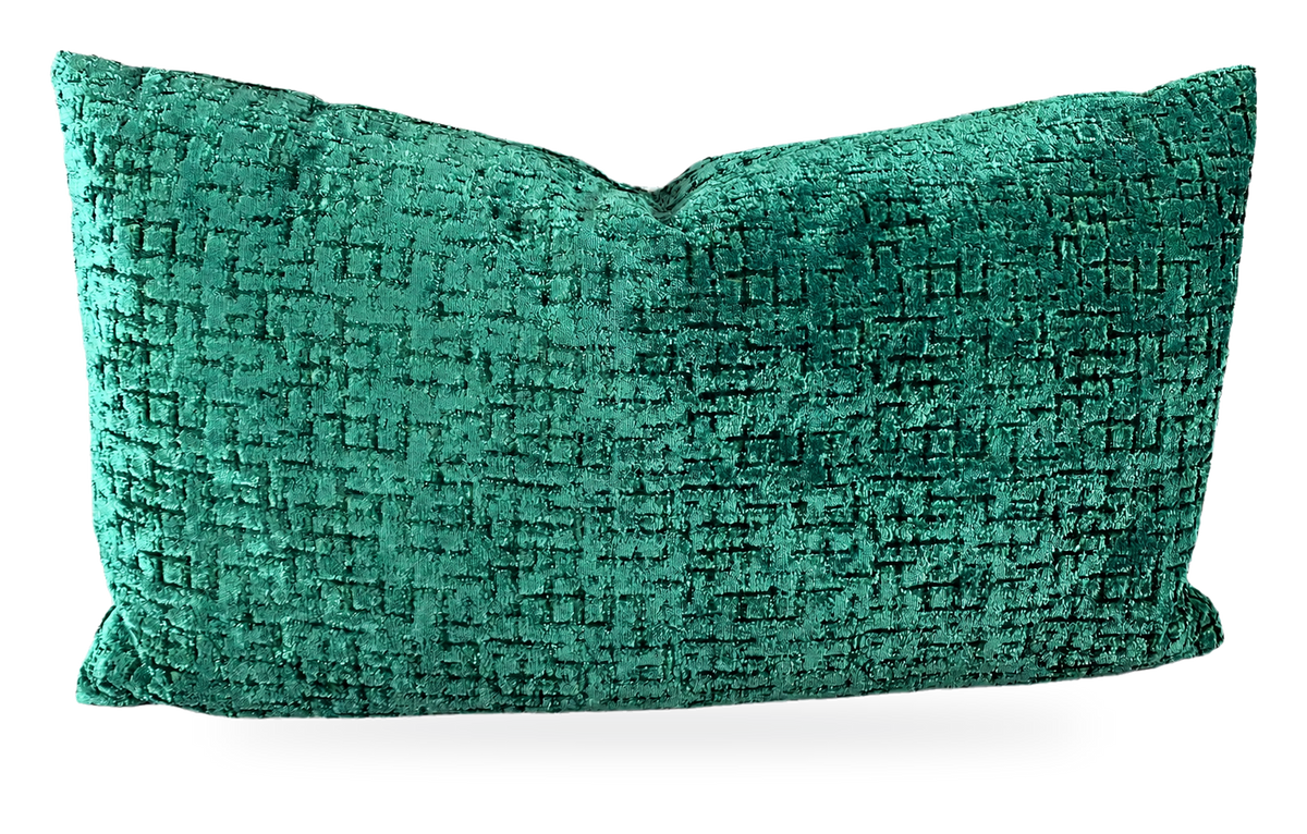 Tetris Emerald – 24" × 14" Luxury Lumbar Pillow