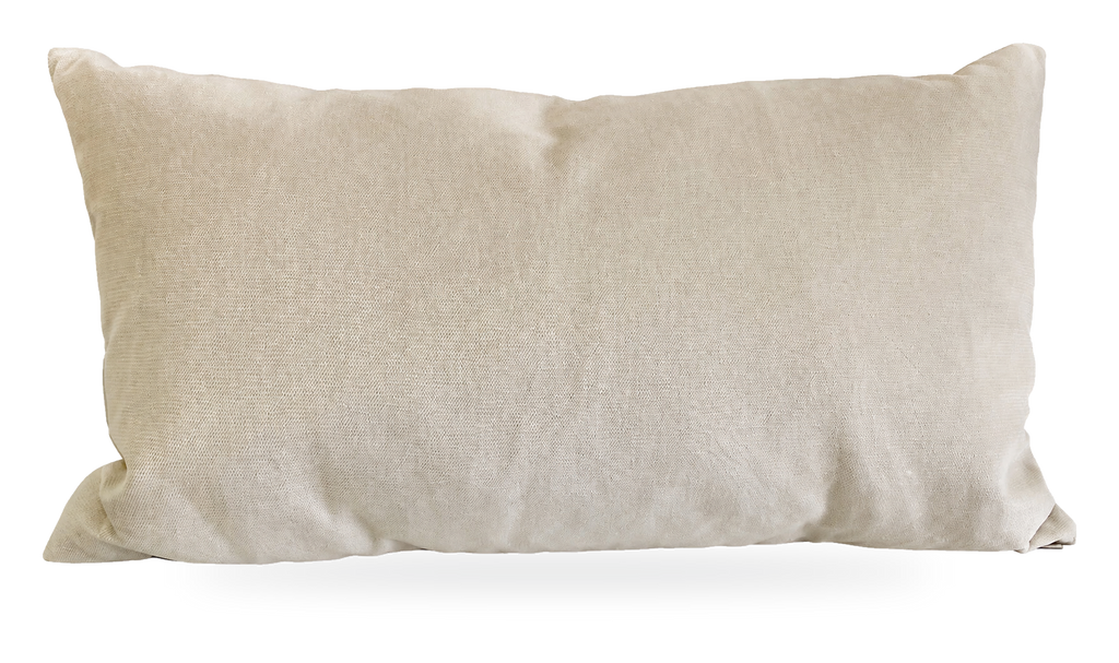 Belvedere Ivory – 24" × 14" Luxury Lumbar Pillow