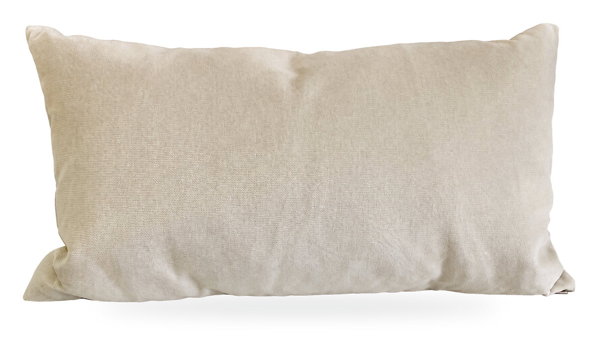Belvedere Ivory – 24" × 14" Luxury Lumbar Pillow